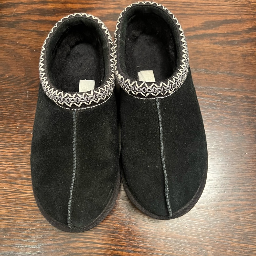 UGG Black Suede Slippers